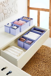 Aberto Design Set de Organizadores de Fieltro, 4 Piezas, Azul Marino